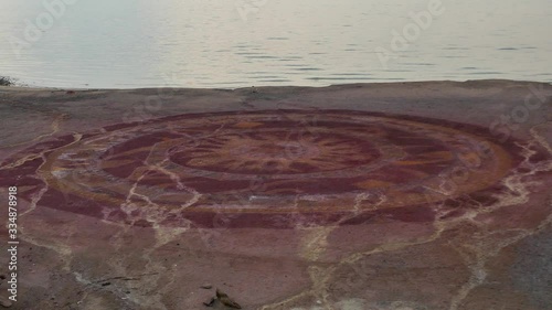 Wallpaper Mural Persian carpet of natural colorful sands and soil in Hormuz island beach in Iran Torontodigital.ca