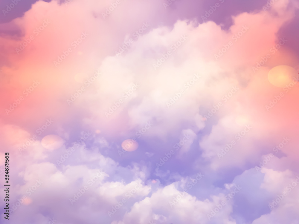 Pink pastel Cotton candy sky background