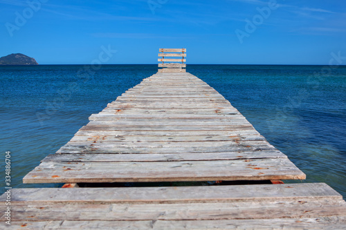 wooden pathway to the sea
