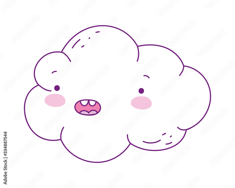 Kawaii cloud cartoon vector design Kawaii cloud cartoon vector design