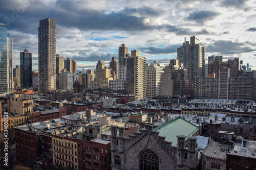 View over Upper East Side Yorkville New York City 