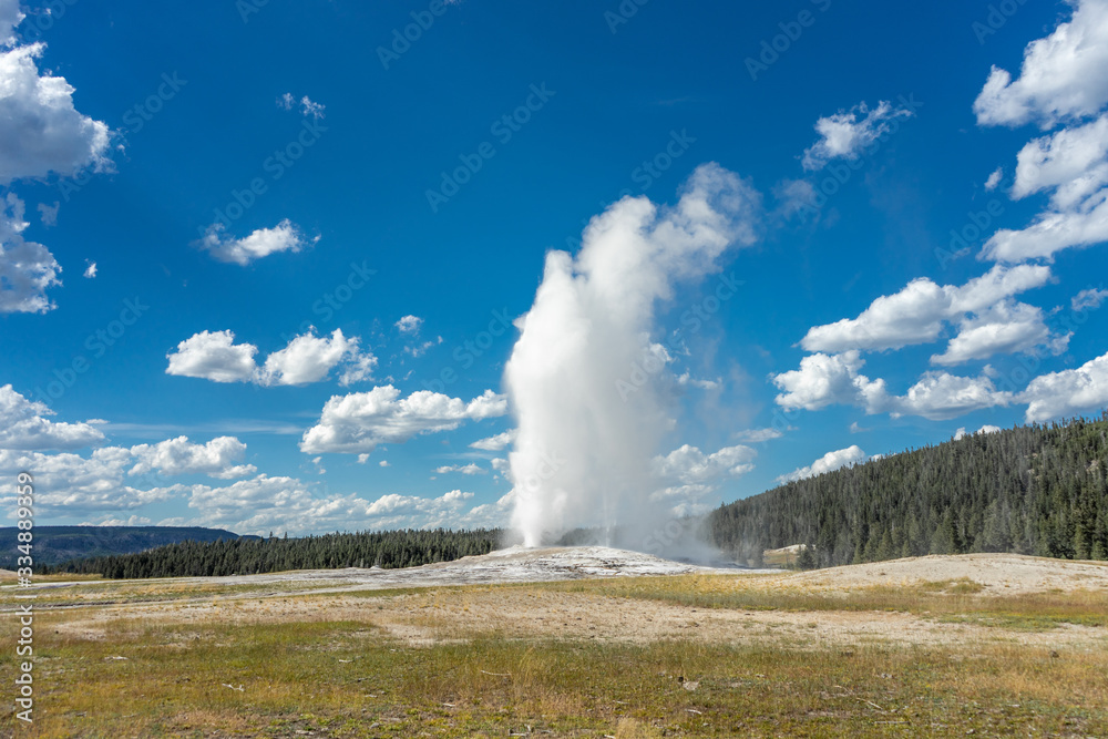 Old Faithful in Yellowstone National park