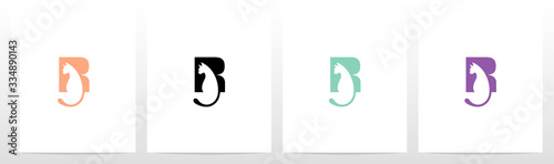  Cat With Tail On Letter Logo Design R