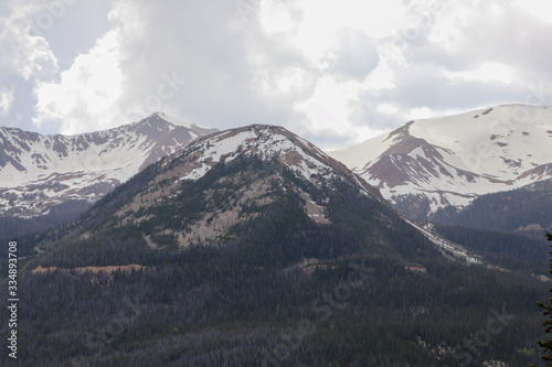 A view of the snow covered peaks in the Colorado mountains © GWells