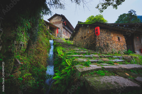 Traditional ancient village in Zhejiang Province China photo