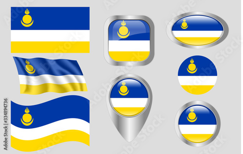 Flag of Buryatia, Russia