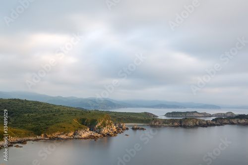 rocky shores and bays from a bird's eye view