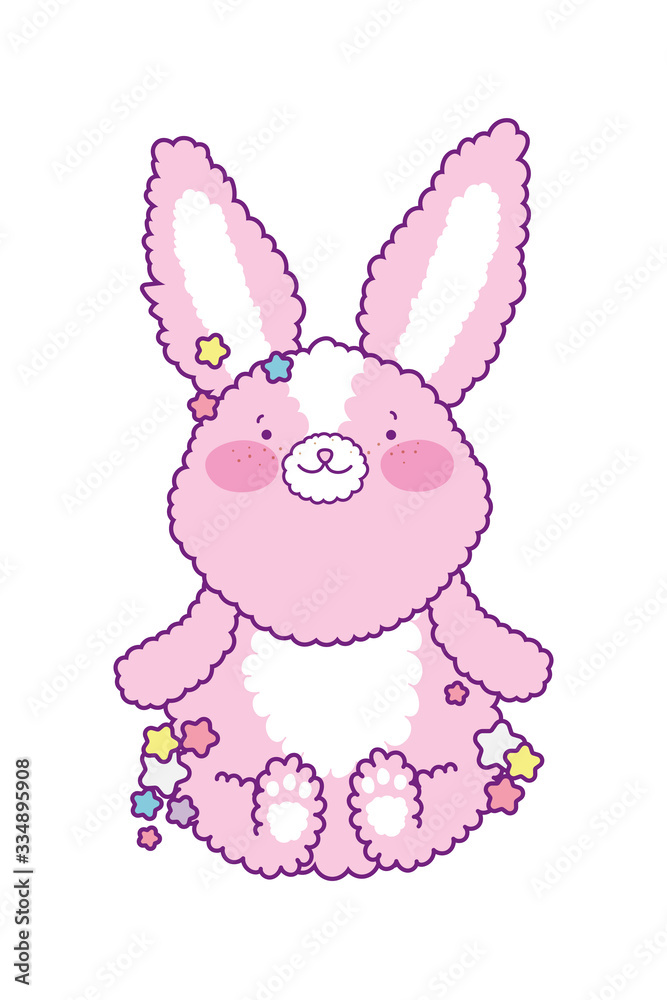 Obraz premium Cute rabbit cartoon vector design