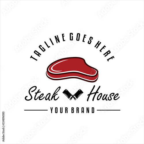 steak house logo inspiration. vector illustration concept, vintage design. vector illustration concept.