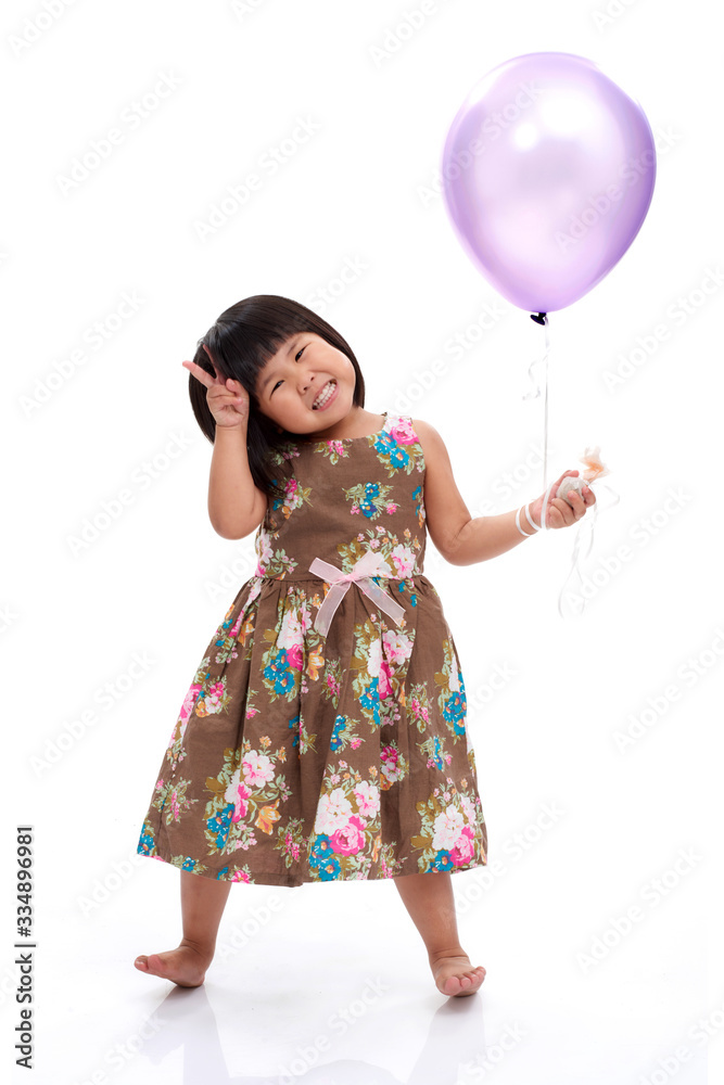 little girl with colorful balloons little girl with colorful balloons