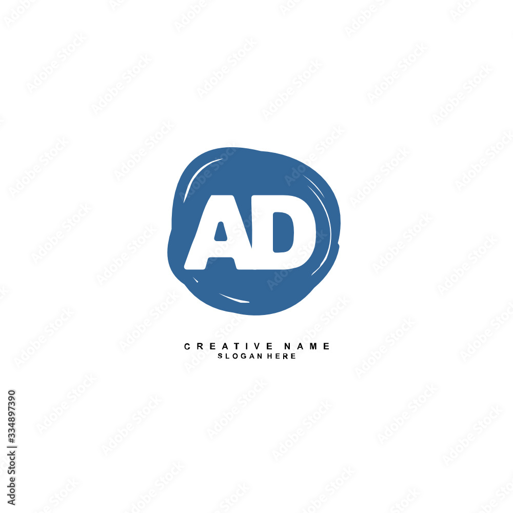 A D AD Initial logo template vector. Letter logo concept A D AD Initial logo template vector. Letter logo concept