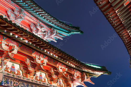 teng wang pavilion in nan chang jiang xi province China at night photo