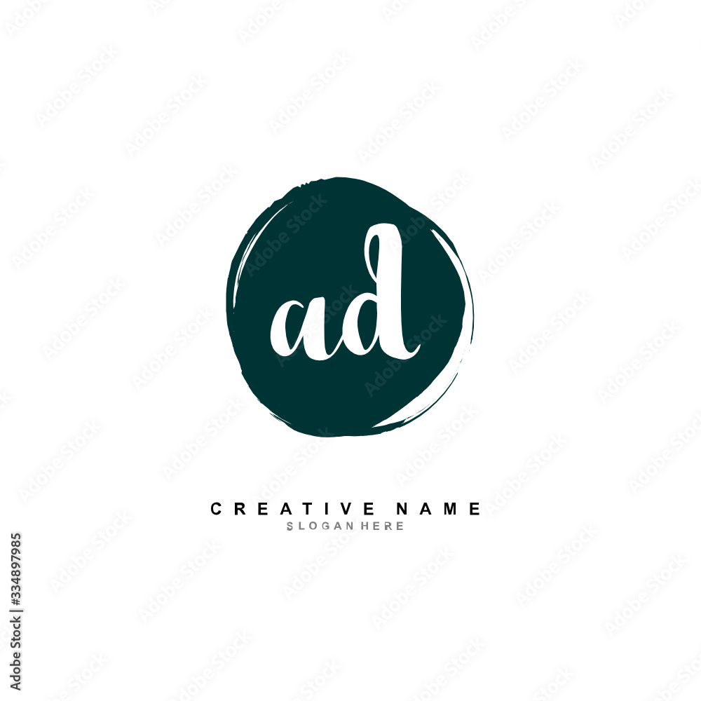 A D AD Initial logo template vector. Letter logo concept A D AD Initial logo template vector. Letter logo concept