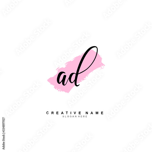 A D AD Initial logo template vector. Letter logo concept