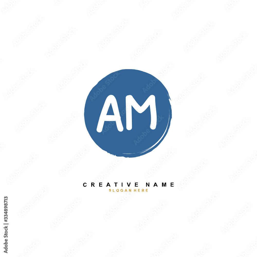 A M AM Initial logo template vector. Letter logo concept A M AM Initial logo template vector. Letter logo concept
