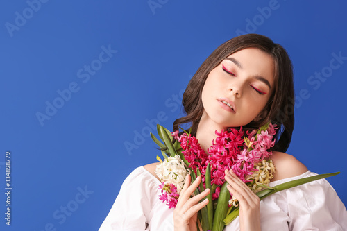 Beautiful young woman with ...