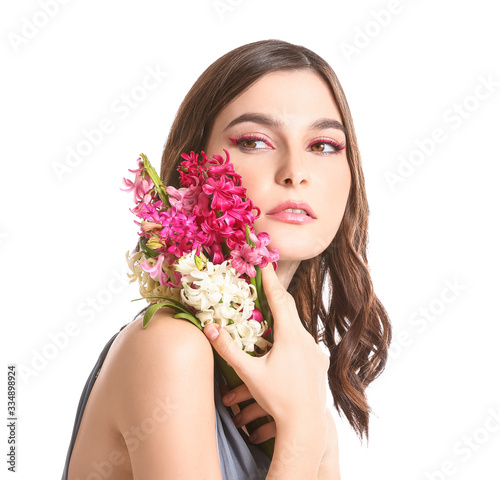 Beautiful young woman with ...
