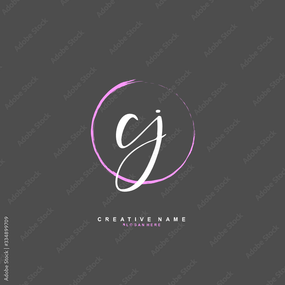 C J CJ Initial logo template vector. Letter logo concept C J CJ Initial logo template vector. Letter logo concept