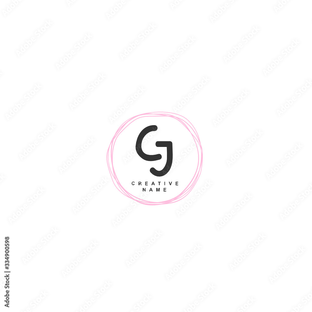 C J CJ Initial logo template vector. Letter logo concept C J CJ Initial logo template vector. Letter logo concept