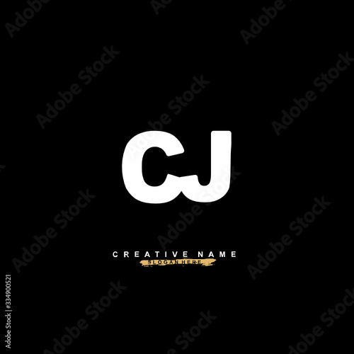 C J CJ Initial logo template vector. Letter logo concept
