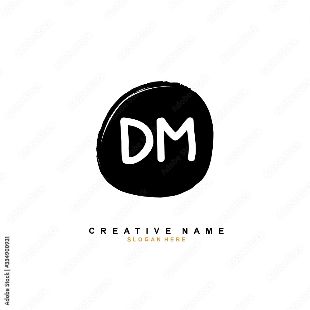 D M DM Initial logo template vector. Letter logo concept D M DM Initial logo template vector. Letter logo concept