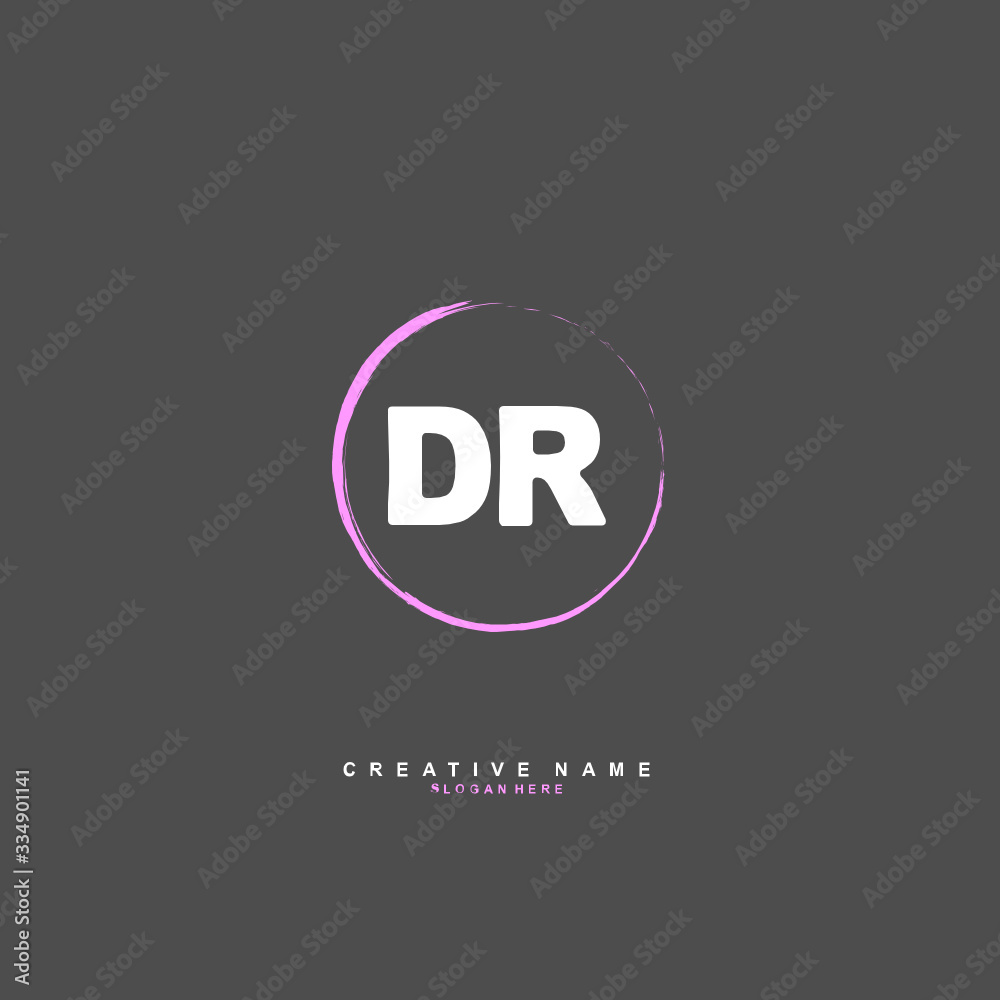 D R DR Initial logo template vector. Letter logo concept D R DR Initial logo template vector. Letter logo concept