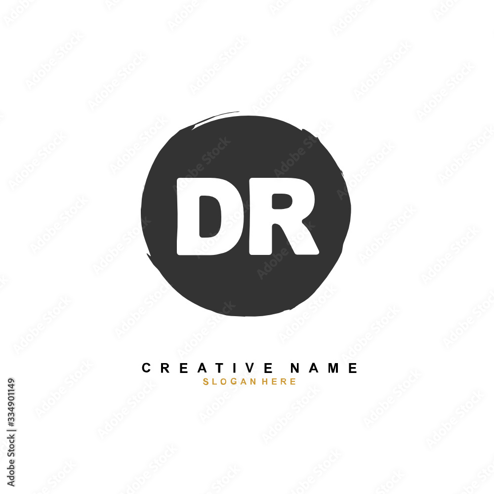 D R DR Initial logo template vector. Letter logo concept D R DR Initial logo template vector. Letter logo concept