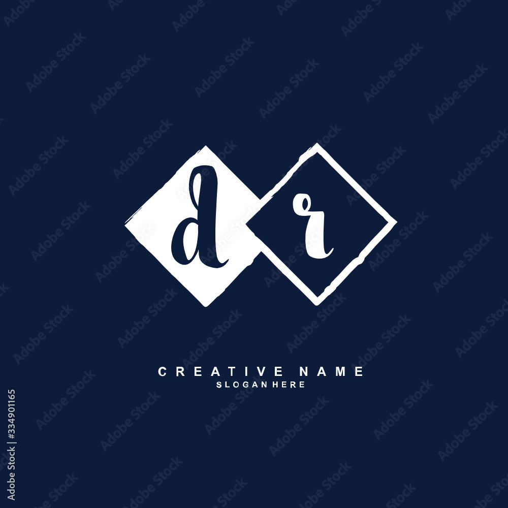 D R DR Initial logo template vector. Letter logo concept D R DR Initial logo template vector. Letter logo concept