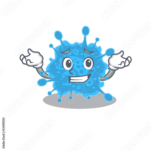 A picture of grinning andecovirus cartoon design concept