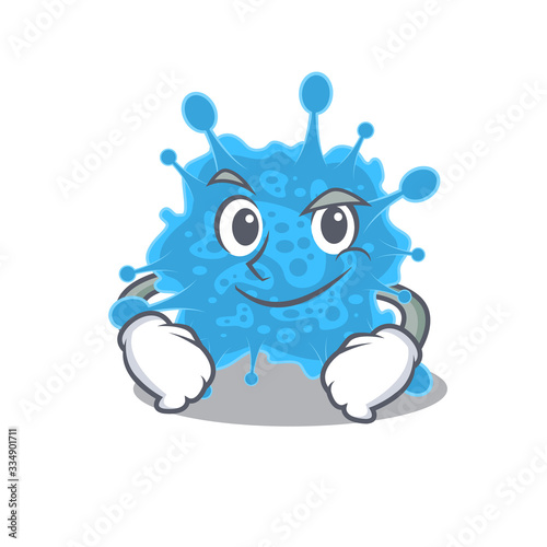 A mascot design of andecovirus having confident gesture