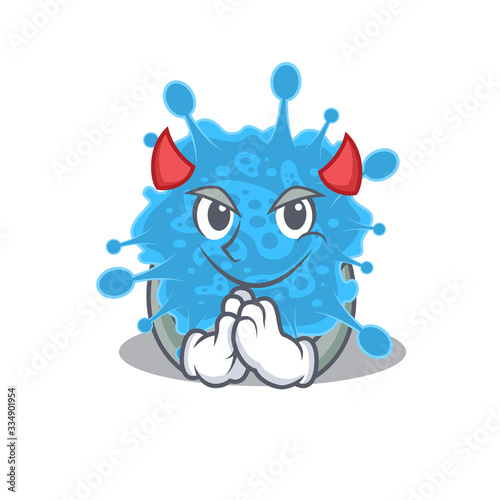Andecovirus dressed as devil cartoon character design style