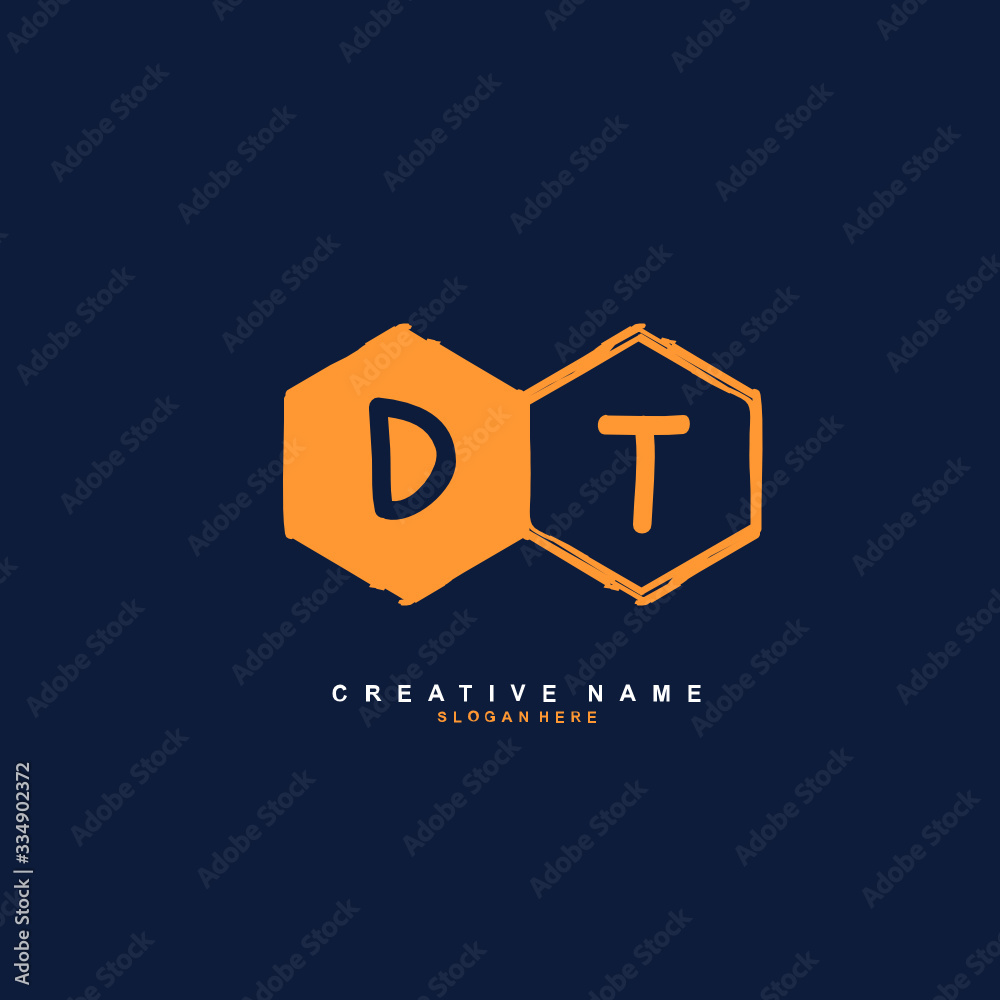 D T DT Initial logo template vector. Letter logo concept D T DT Initial logo template vector. Letter logo concept