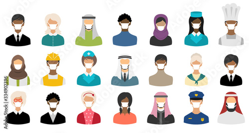 Coronavirus Outbreak, People Wearing Face Masks, Multiracial, International