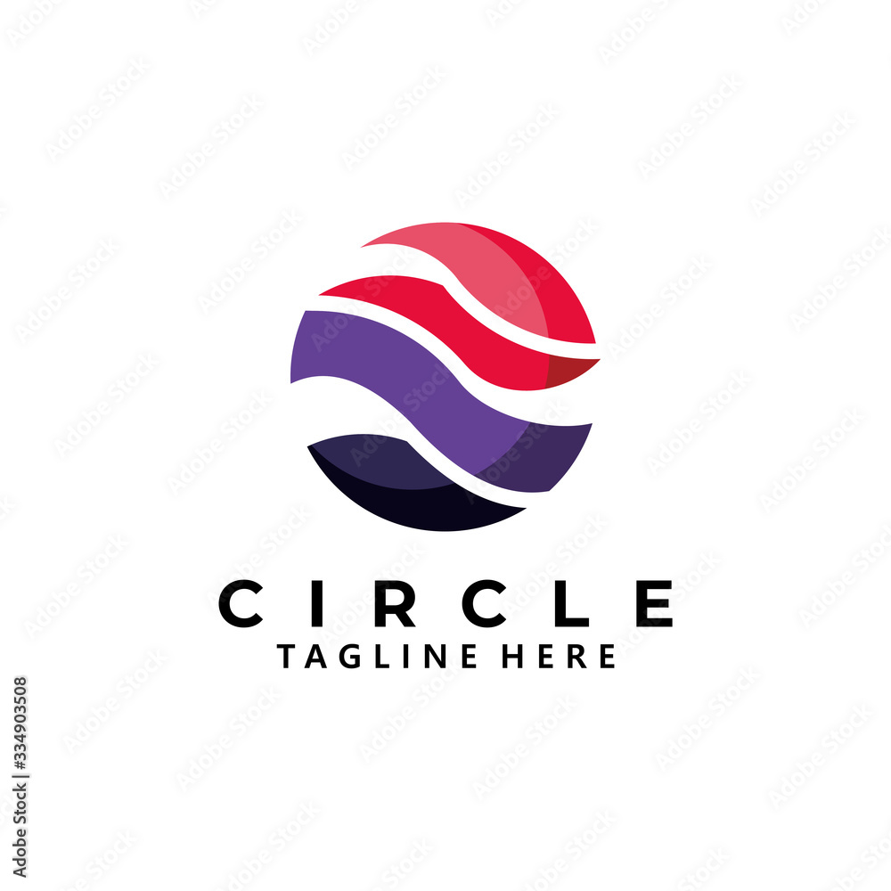 circle logo icon vector isolated
