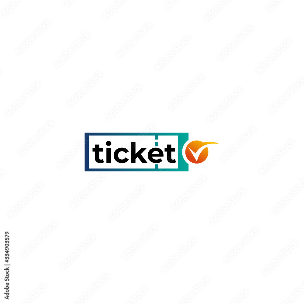 Obraz premium ticket logo icon vector isolated