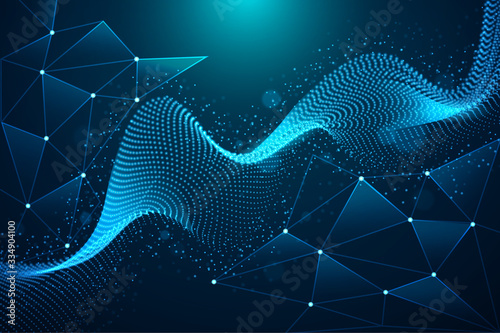 Abstract futuristic background. Dynamic shapes composition