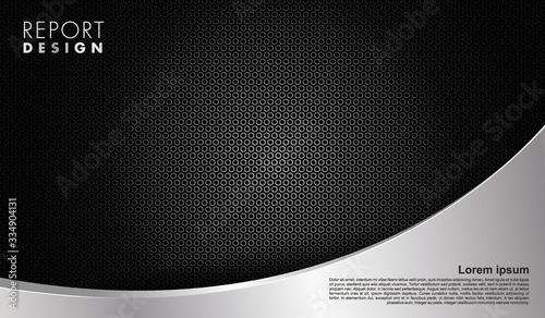 Dark background with metal abstract wave