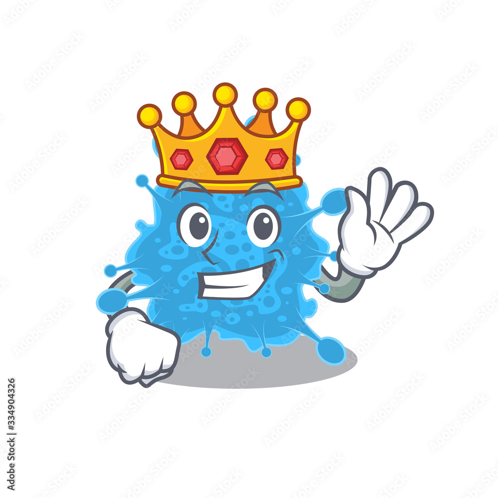 A Wise King of andecovirus mascot design style A Wise King of andecovirus mascot design style