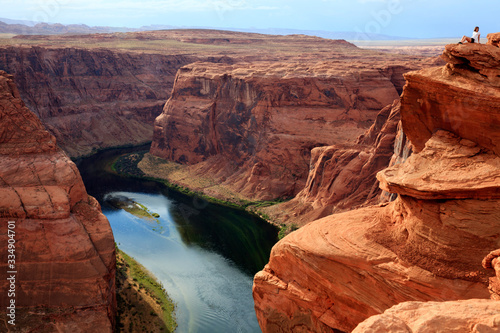 Page  Arizona   USA - August 05  2015  Horseshoe Bend seen from the lookout point  Colorado river  Page  Arizona  USA