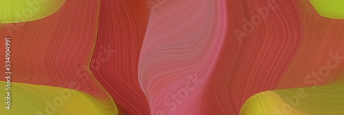 abstract futuristic banner with waves. contemporary waves design with sienna, dark golden rod and indian red color