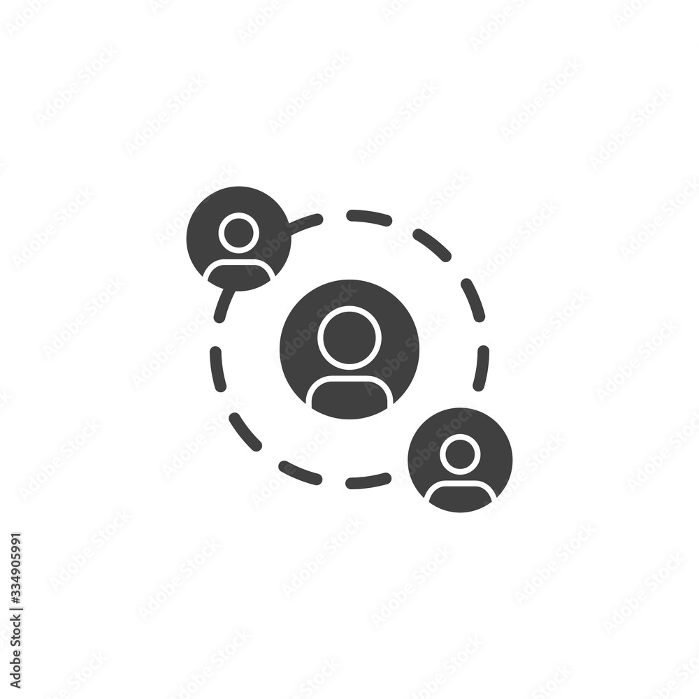 People network connection vector icon. filled flat sign for mobile concept and web design. People, communication glyph icon. Symbol, logo illustration. Vector graphics People network connection vector icon. filled flat sign for mobile concept and web design. People, communication glyph icon. Symbol, logo illustration. Vector graphics