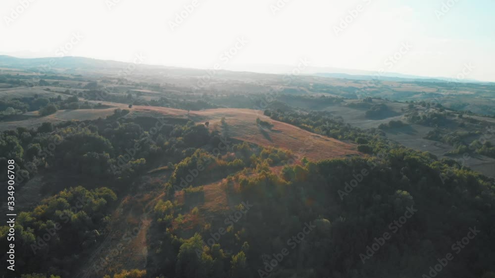 Mountain forest in greece aerial shot Mountain forest in greece aerial shot