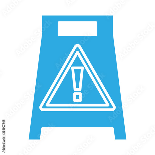 floor caution signal line style icon