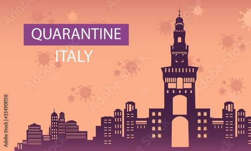 Pandemic coronavirus disease in the downtown. Physical distancing