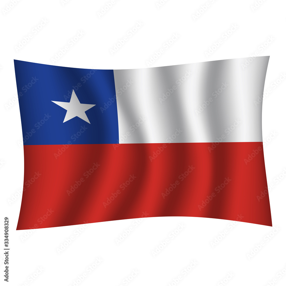 Chile flag background with cloth texture.Chile Flag vector illustration eps10. - Vector Chile flag background with cloth texture.Chile Flag vector illustration eps10. - Vector