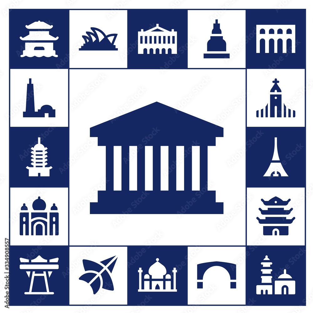 temple icon set temple icon set