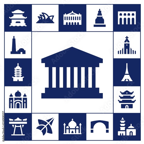 temple icon set