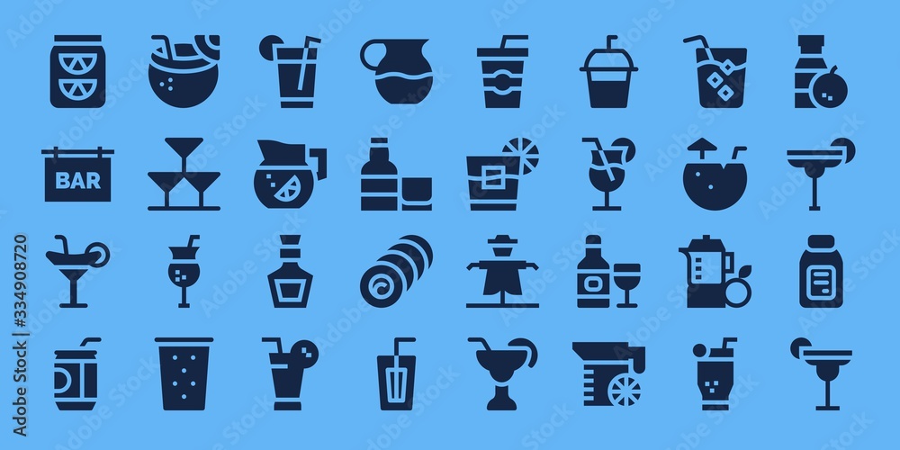 straw icon set straw icon set
