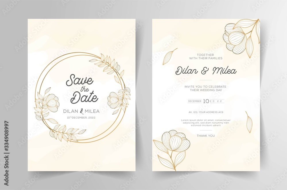 Wedding Invitation Cards. Invitation Cards with Luxurious Concept, Ornament, Luxury Poster, Vector Decorative and Pattern Vector Design Template