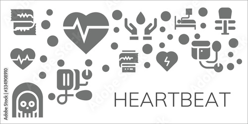 heartbeat icon set
